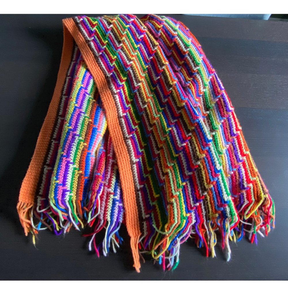 Beautiful Multicolor Crochet Afghan - 53" x 49"